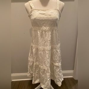 Matilda Jane Womens Size 2 Dancing On Clouds Dress Ivory Lined Sundress